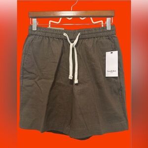 NEW SHORTS Goodiellow & Co Size XS Men’s Brown 
Relaxed through Linen Blend.
